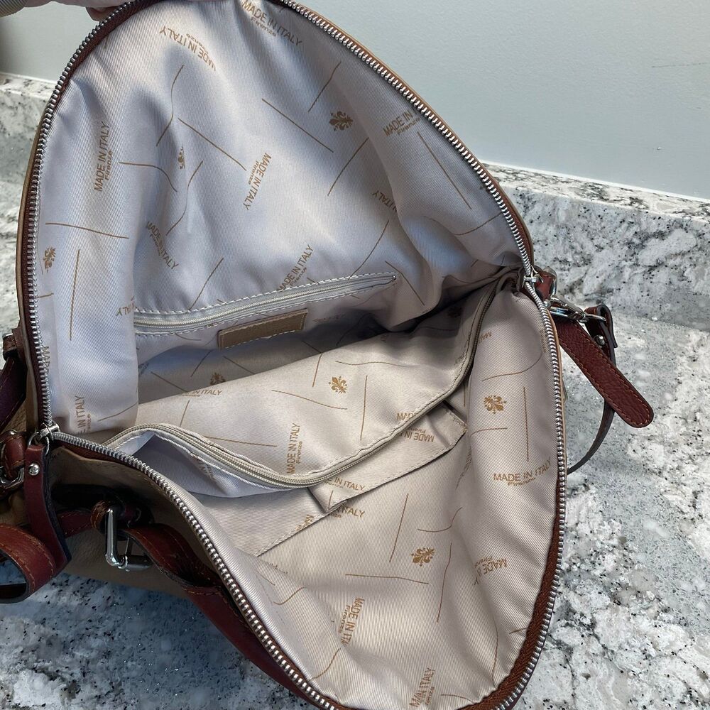 Prodotto Artigianale Vera Pelle Toro Firenze Italian Leather Shoulder Bag Purse - Picture 7 of 11